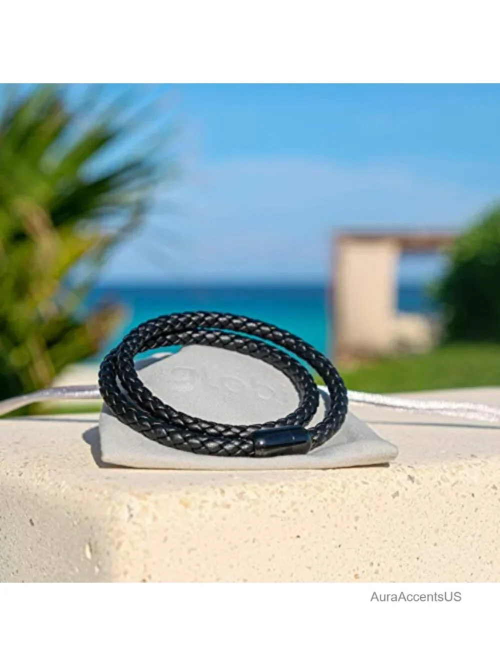 Genuine Leather Wrap Bracelet Magnetic Clasp Men Women Cuff Bangle